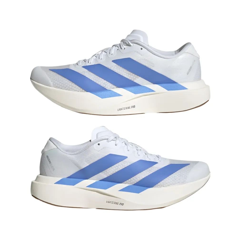 cobblestone - running shoes Adidas Women's Adizero Evo SL Running Shoes in FTWR White/Blue Fusion/Off White AW25