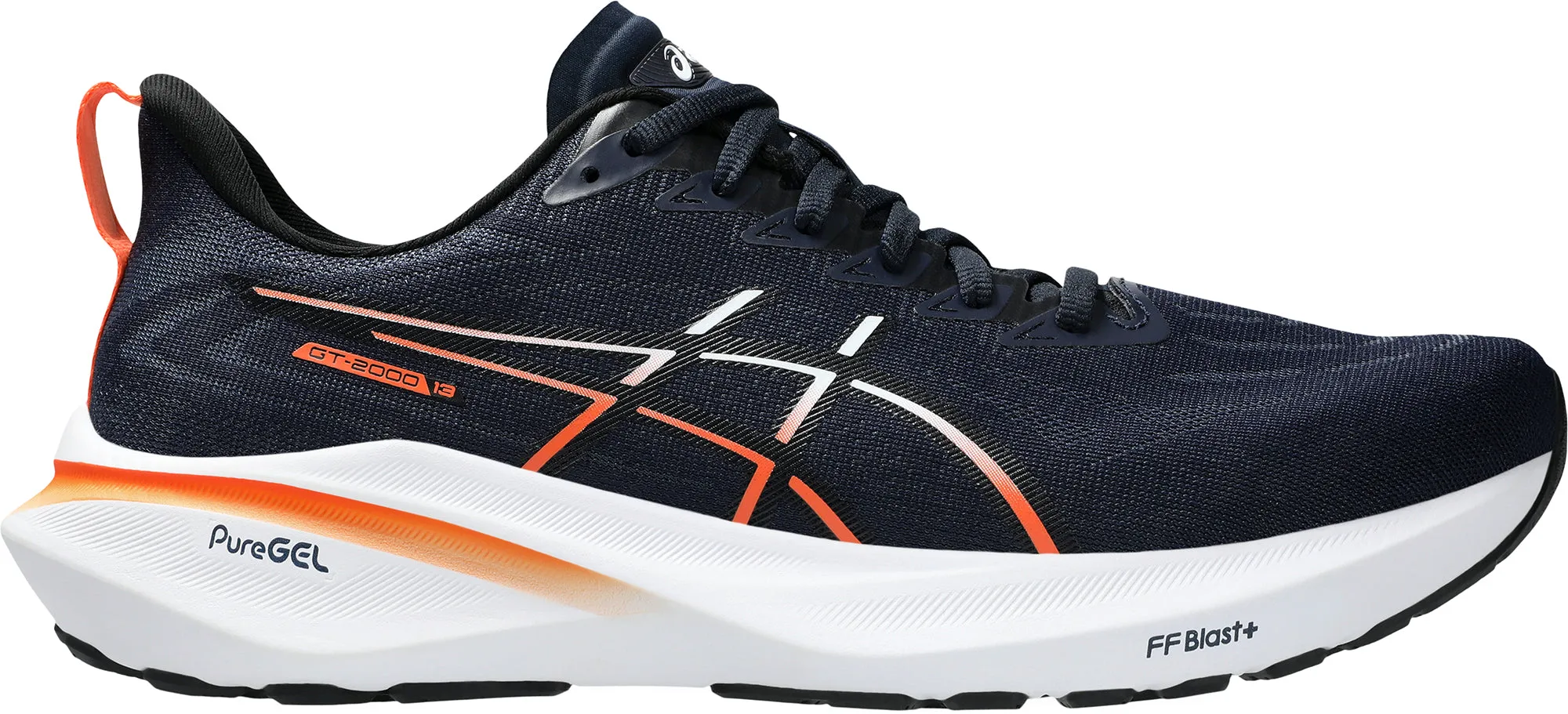 Clean White Festival Vibe Asics GT 2000 13 Mens Running Shoes - Blue