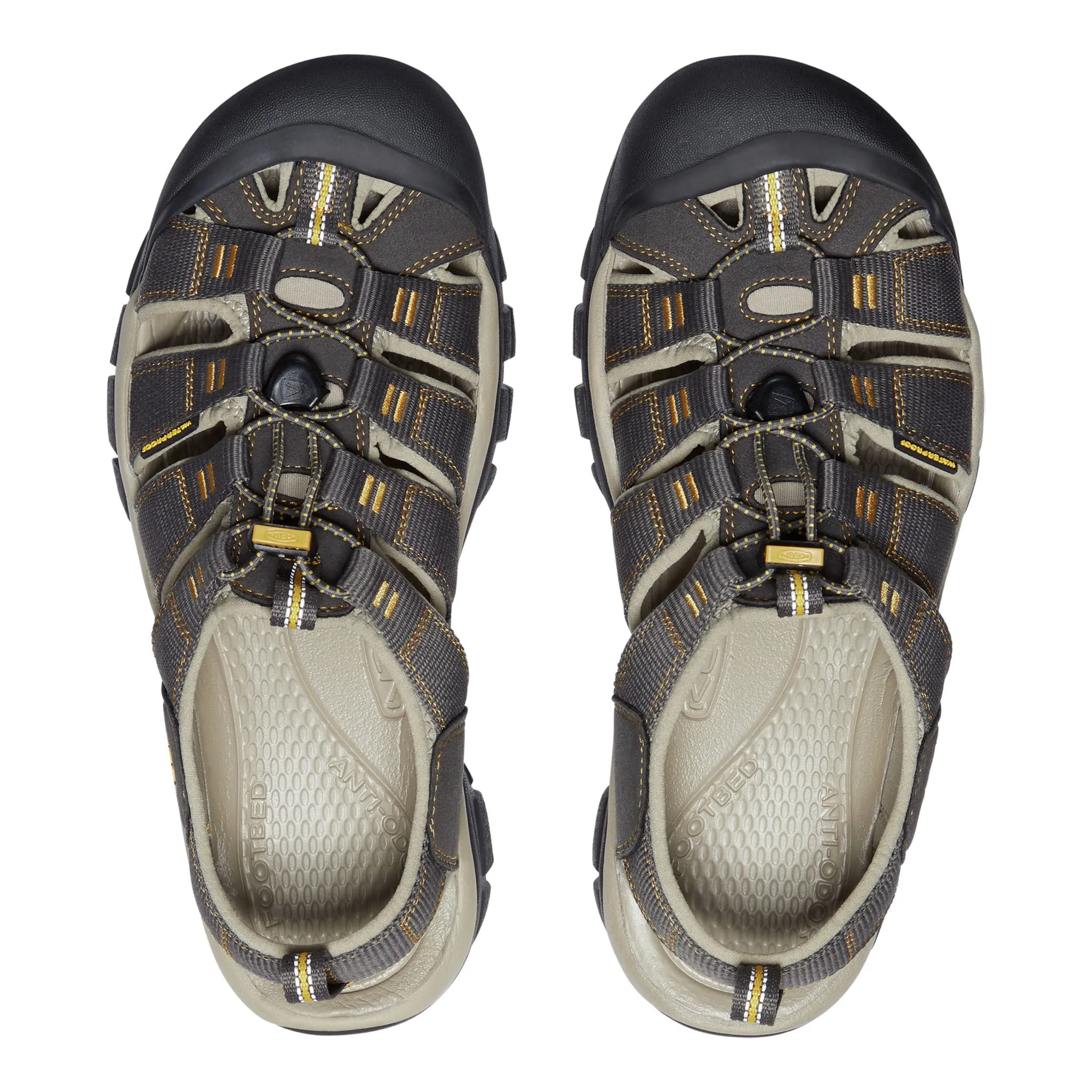 Men's Newport H2 Raven/Aluminum Effortless Comfort Open Toe Shoes