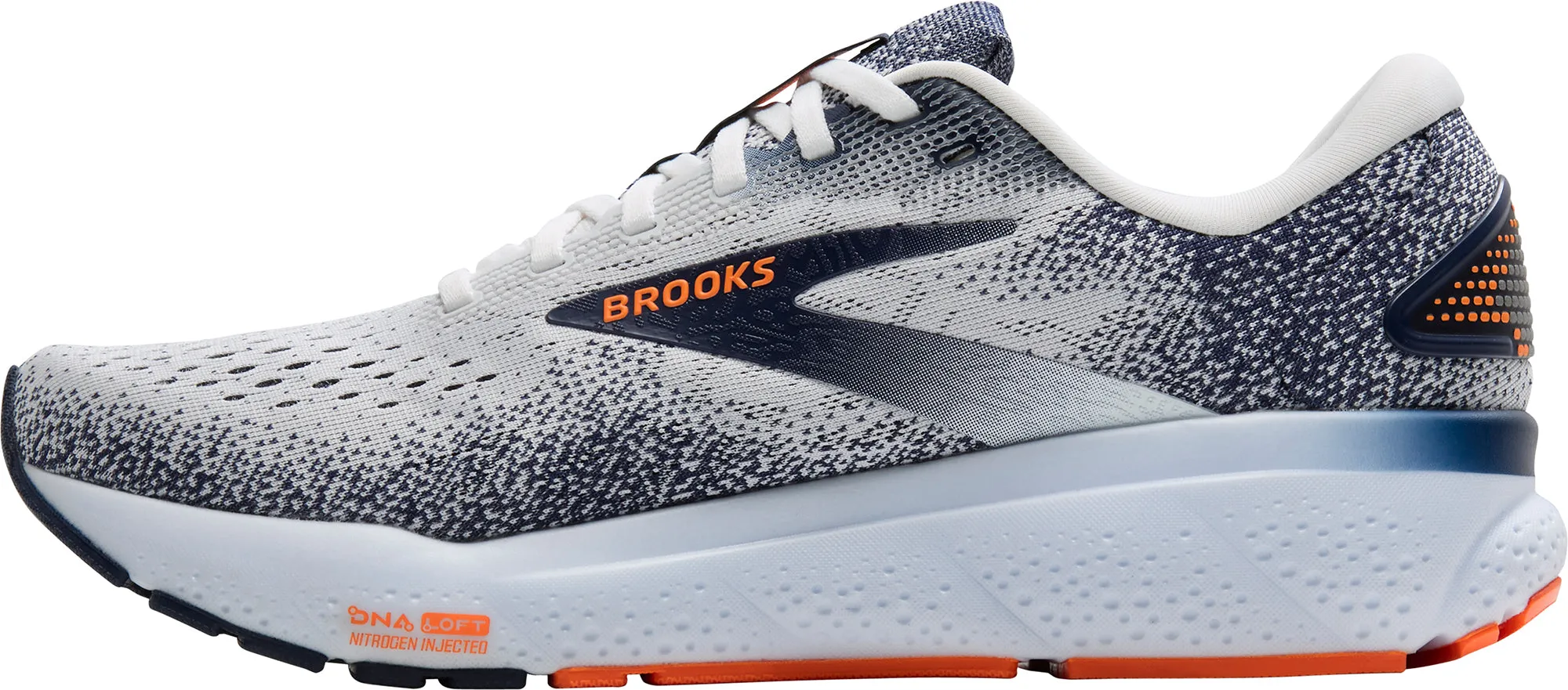 Free Soul Quick Drying Work Commute Brooks Ghost 16 Mens Running Shoes - White