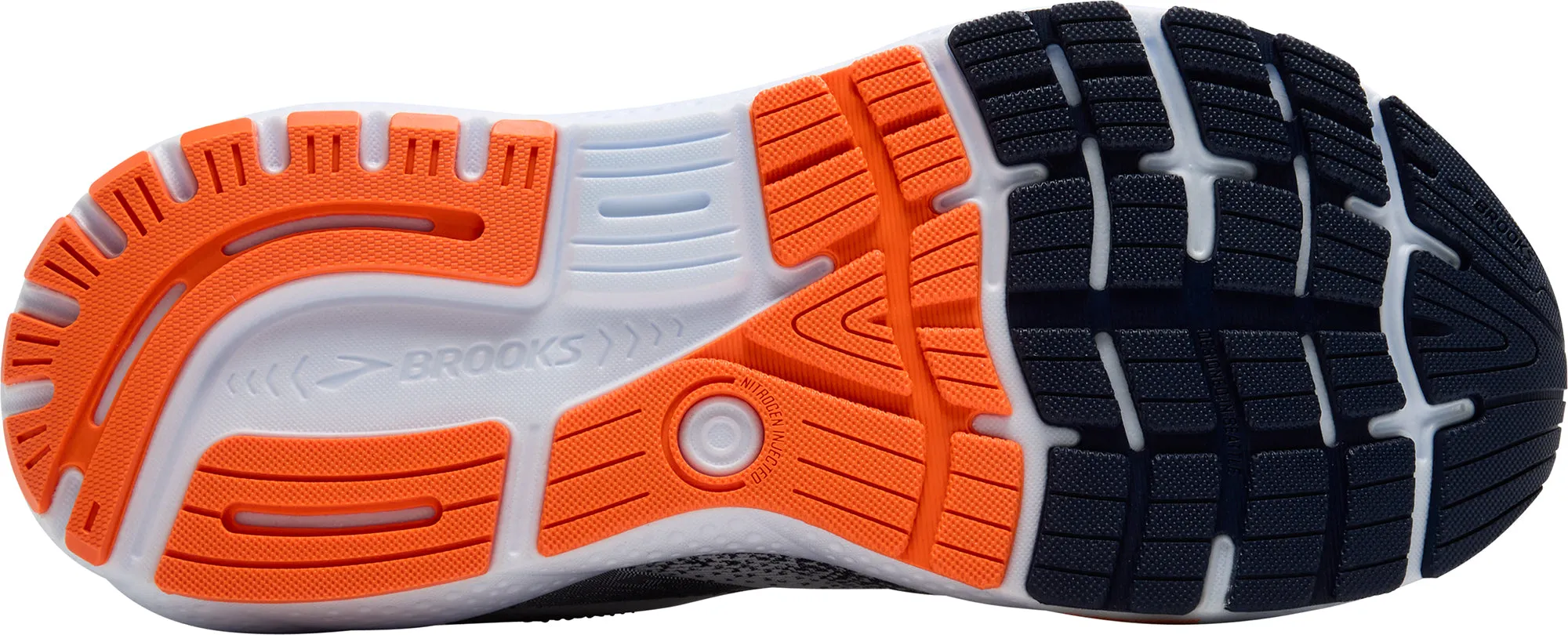 Brooks Ghost 16 Mens Running Shoes - White Strong Stitching