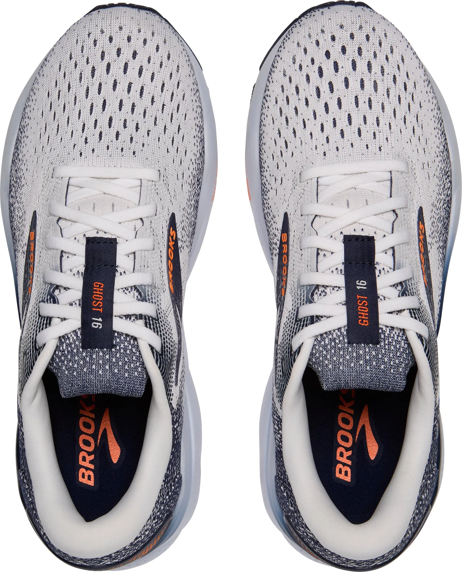Brooks Ghost 16 Mens Running Shoes - White Color Pop