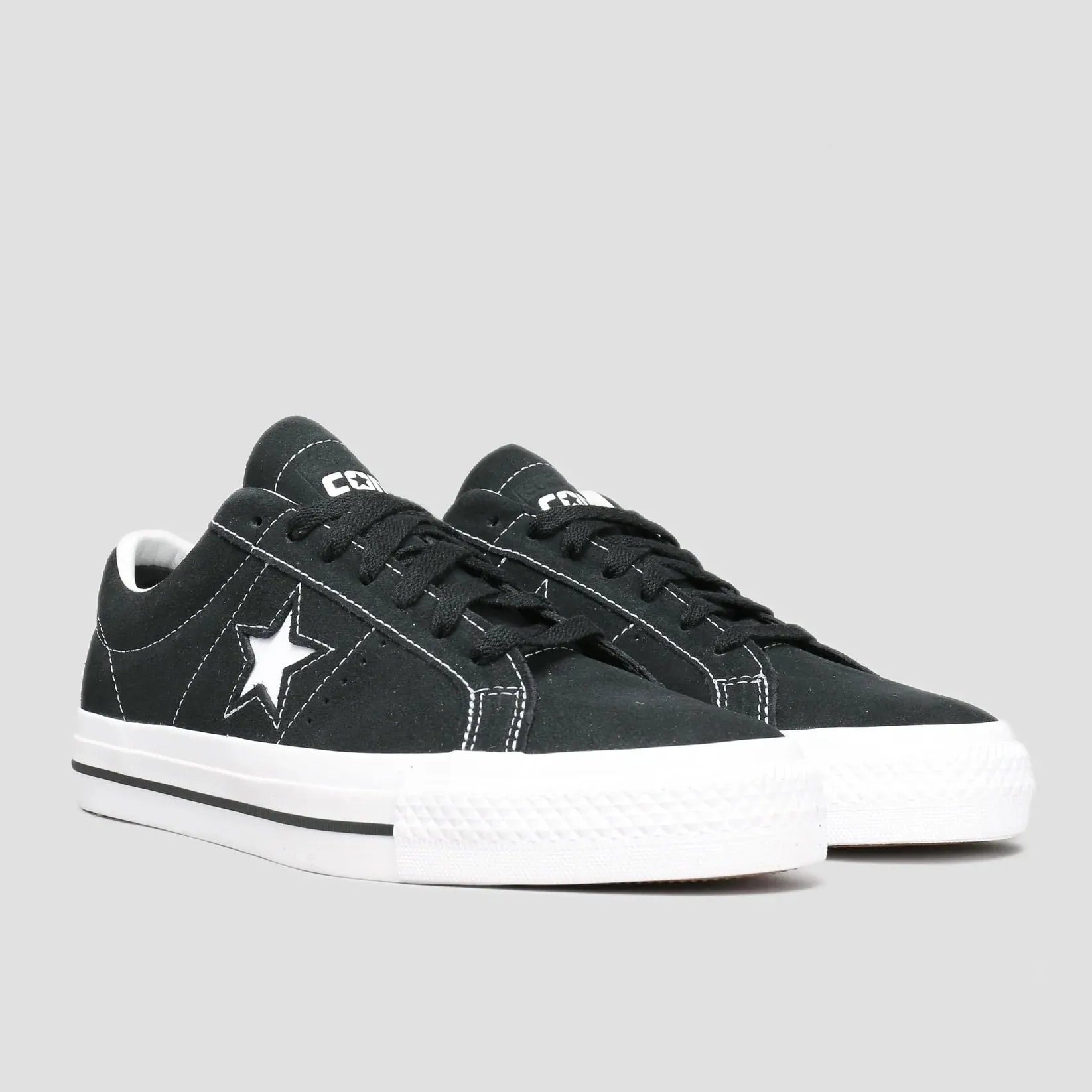 Board Traction Skater Gear Fit Converse CONS One Star Pro Ox Skateboarding Shoes - Black / White