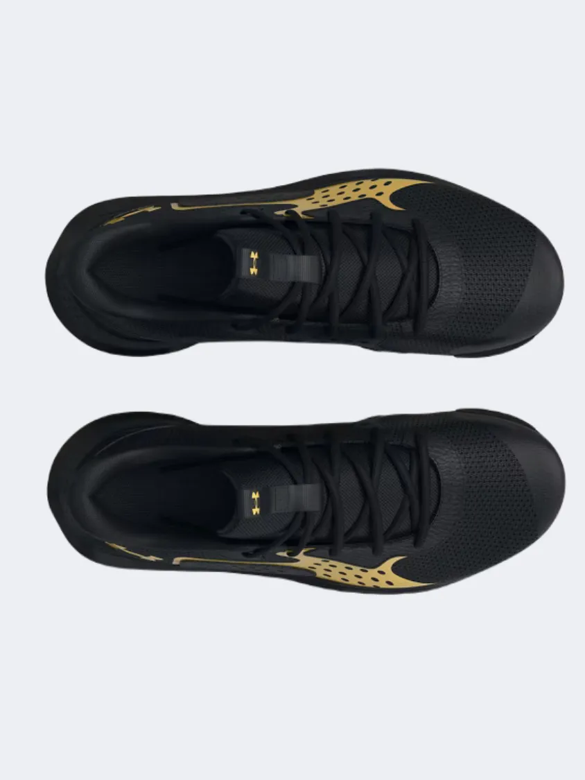 Under Armour Jet 23 Unisex Basketball Shoes Black/Metallic Gold Flexible Arch Structure