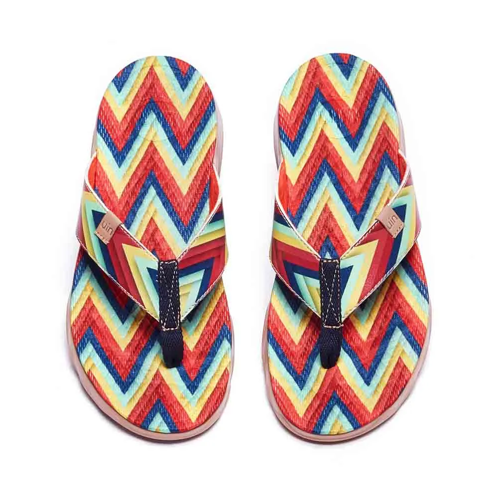 Triangle Women Majorca Flip Flops Travel Picnic Outfit Easy Pack Gear
