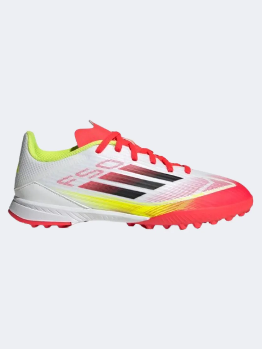Impact shield Adidas F50 League Tf Kids Football Shoes White/Black/Yellow