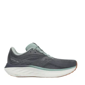 anti - odor - design shoes Saucony Men's Ride 18 Running Shoes in Carbon/Iceberg AW25