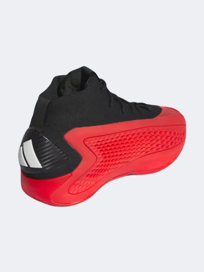Adidas Anthony Edwards 1 Men Basketball Shoes Black/Red/White perforated upper