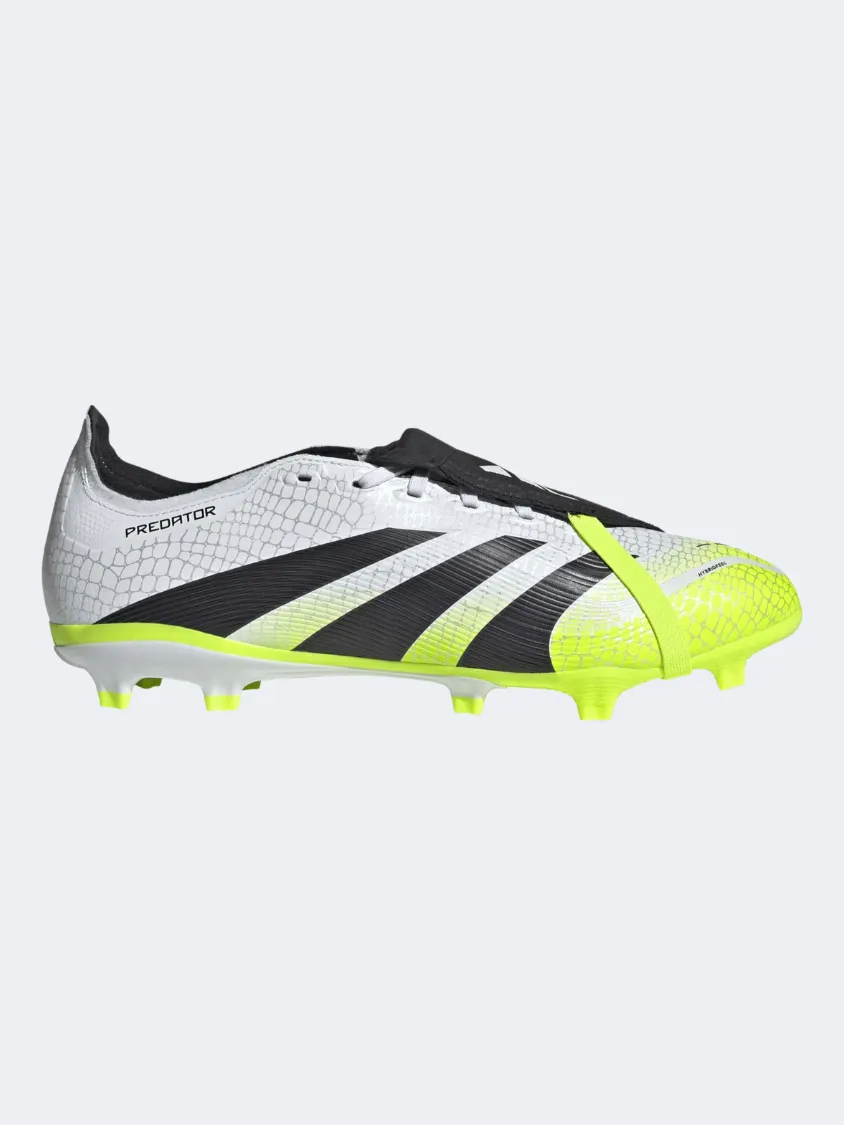 Adidas Predator League Ft Men Football Shoes White/Black/Lime Traction Frame