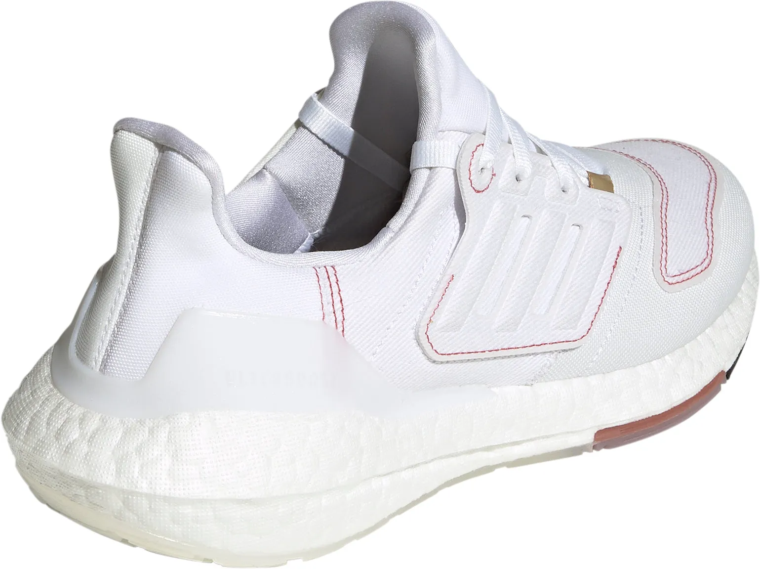 adidas Ultra Boost 22 Womens Running Shoes - White Green Core Cotton Touch