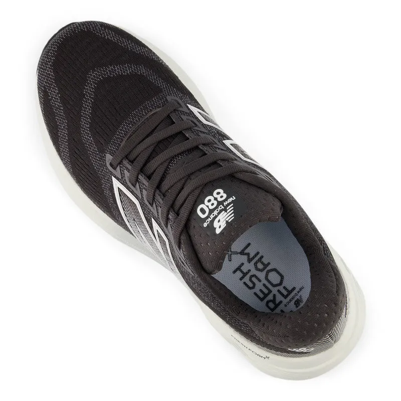Moisture wicking Fresh Foam X 880v15 - Black Cement with Sea Salt and Silver Metallic - Women's