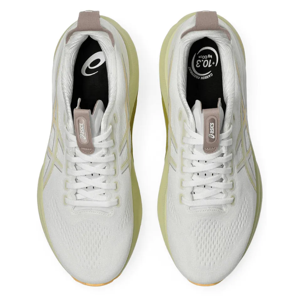 ASICS Men's GEL-KAYANO 32 Running Shoes in White/Orange Glow AW25 Footbed Breathable - panel