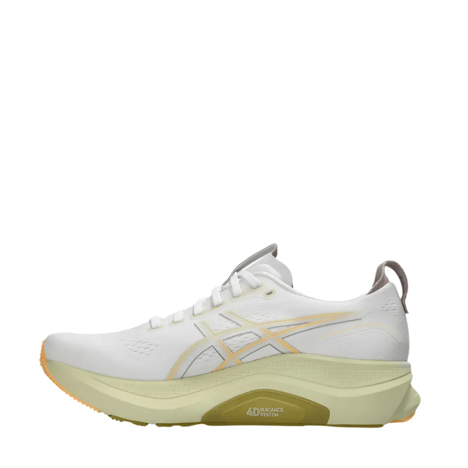 Comfort Design vertical - design shoes ASICS Men's GEL-KAYANO 32 Running Shoes in White/Orange Glow AW25