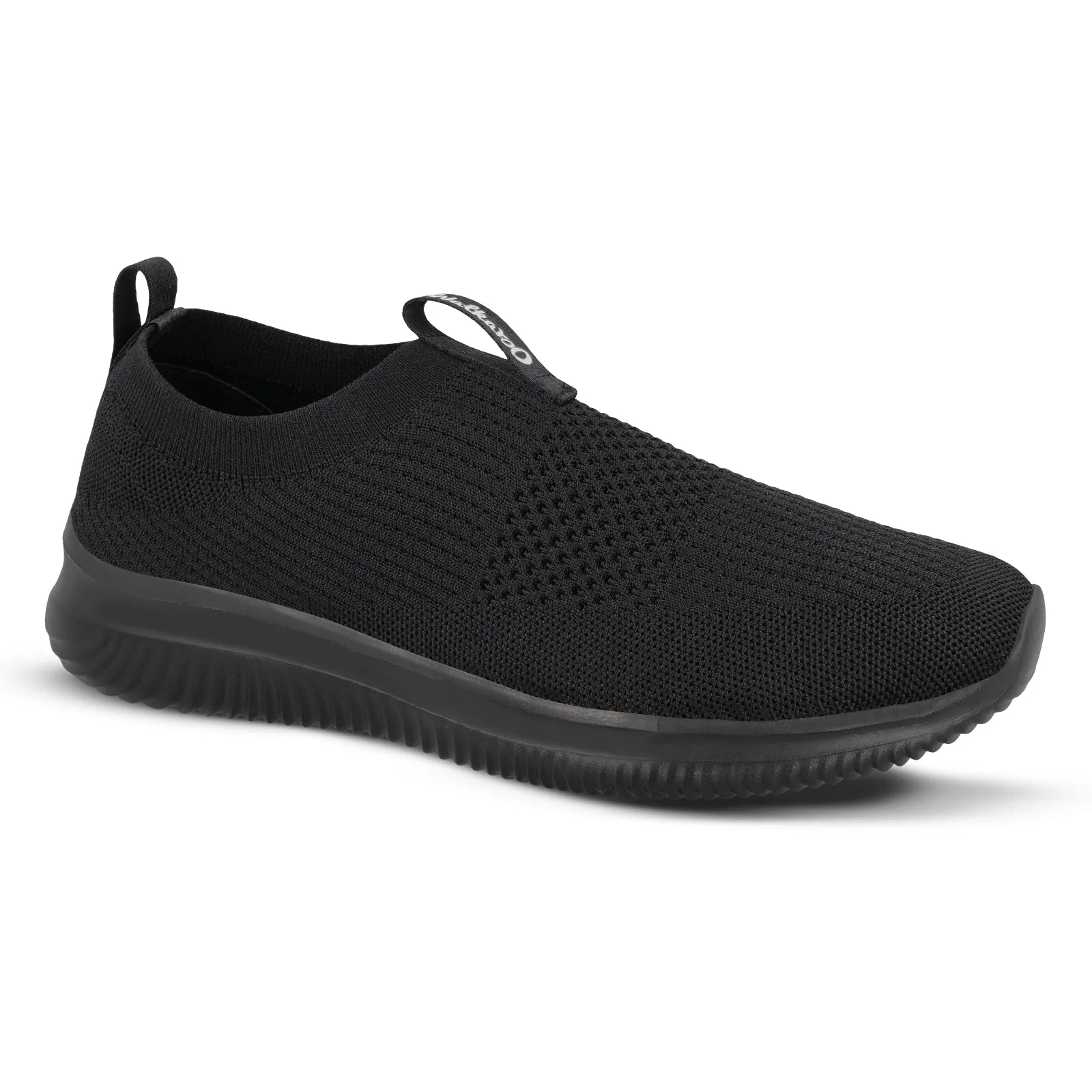 Men`s Slip-on Walking Shoes - WS9551 Black Black Street Ease