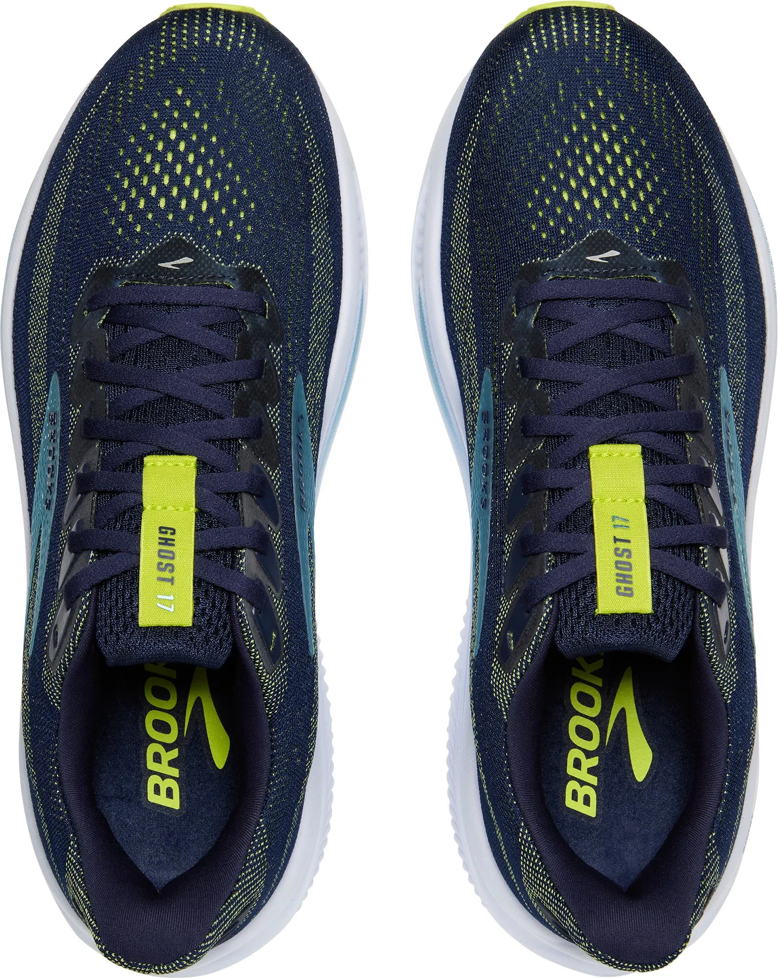 Brooks Ghost 17 WIDE FIT (2E) Mens Running Shoes - Blue Garden Walk