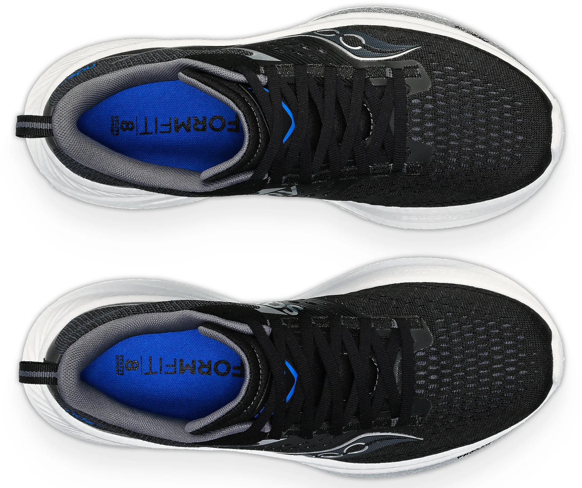 Comfort Lining Saucony Ride 17 Mens Running Shoes - Black