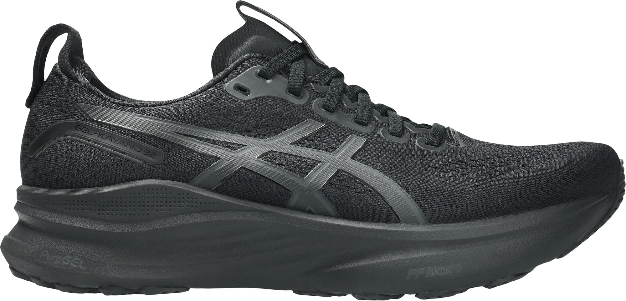 zipper Asics Gel Kayano 32 Mens Running Shoes - Black