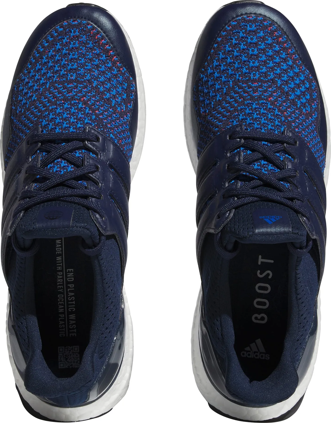 Park Step Star Edge adidas Ultra Boost Spikeless Golf Shoes - Blue
