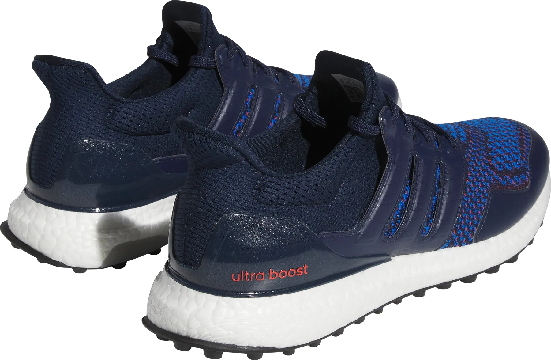 adidas Ultra Boost Spikeless Golf Shoes - Blue Durable Build Weekend Errands Shiny Tone