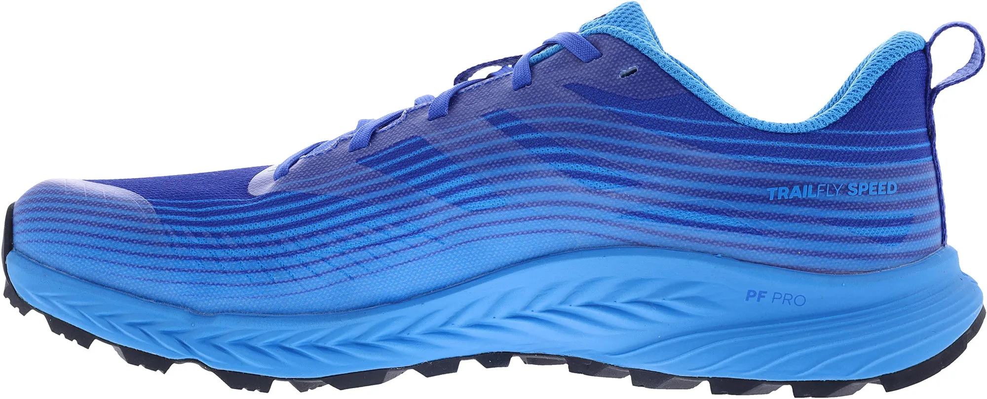 Lightweight Form Road Trip Reinforced Inov8 TrailFly Speed Mens Trail Running Shoes - Blue