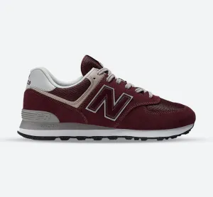 Casual Move Men's Wide Fit New Balance ML574EVM Running Sneakers - Exclusive - Burgundy/White