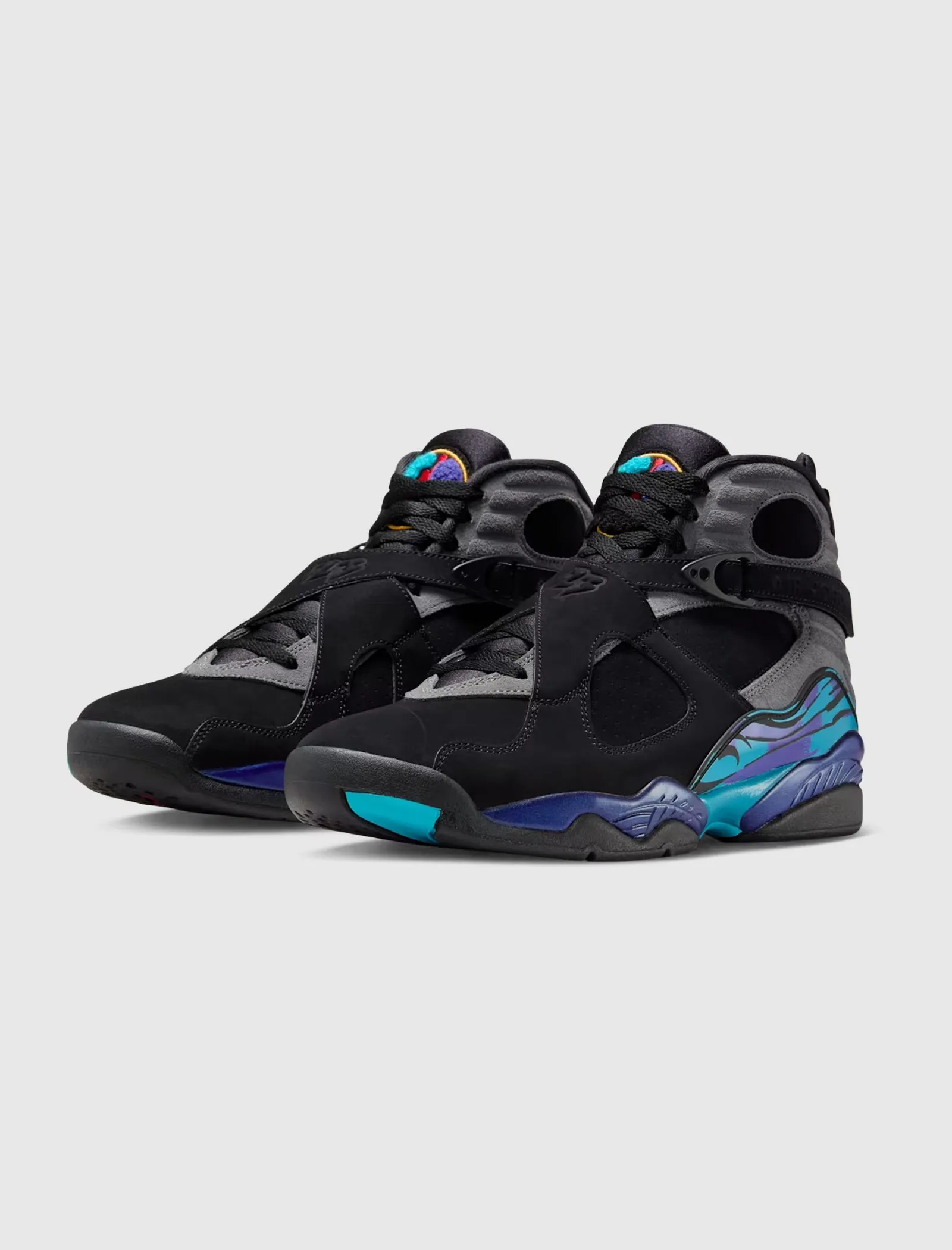 AIR JORDAN 8 RETRO "AQUA" Cushioned Footbed Heel Safe