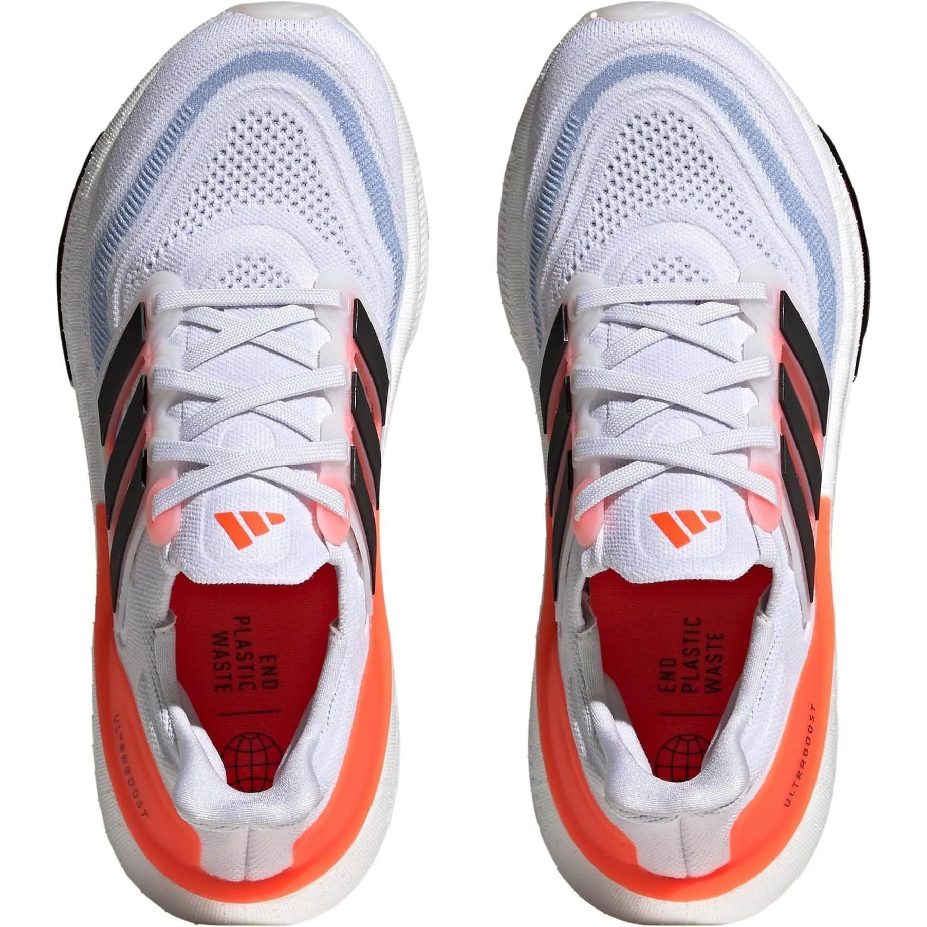 adidas Ultra Boost Light Womens Running Shoes - White Stone Gray