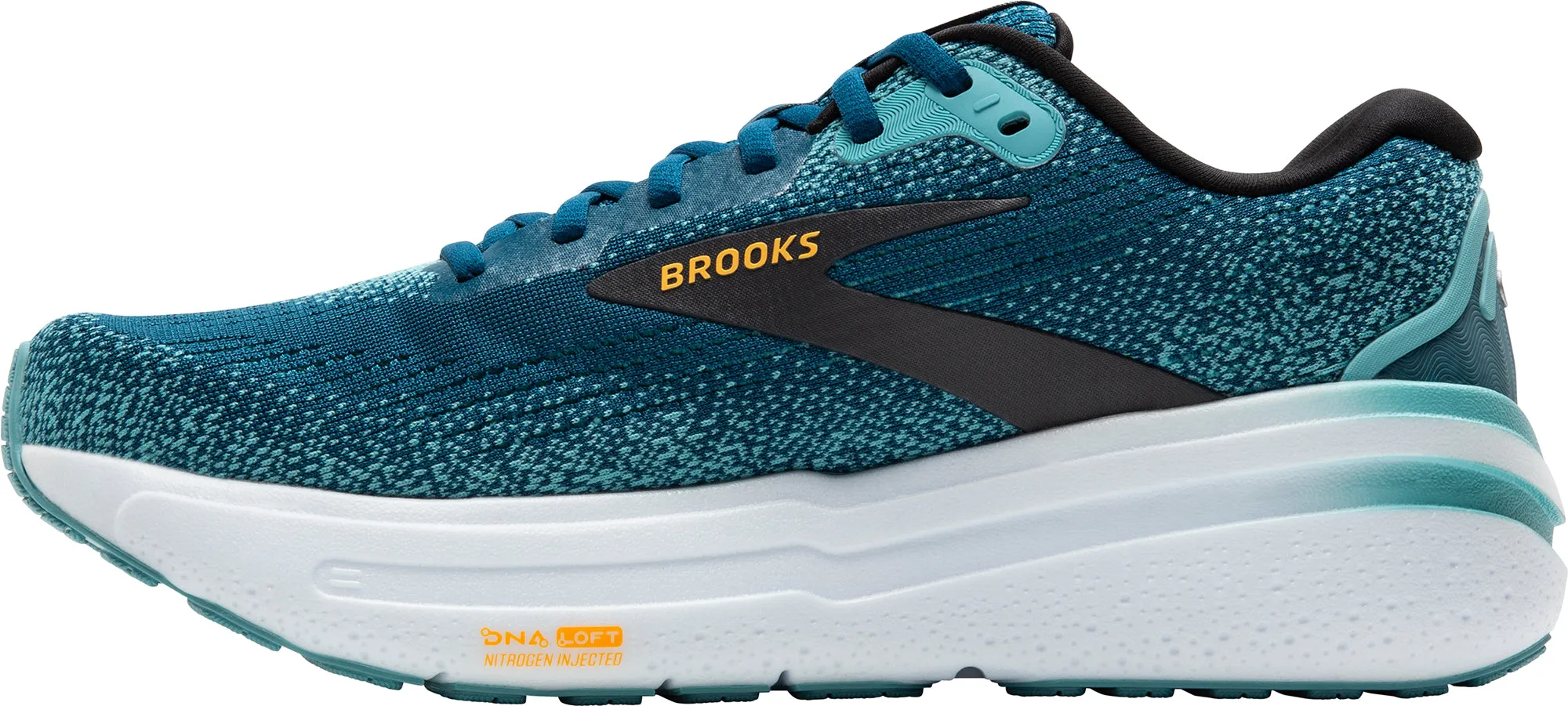 Brooks Ghost Max 2 WIDE FIT Mens Running Shoes - Blue Crystal Glow Foam Base