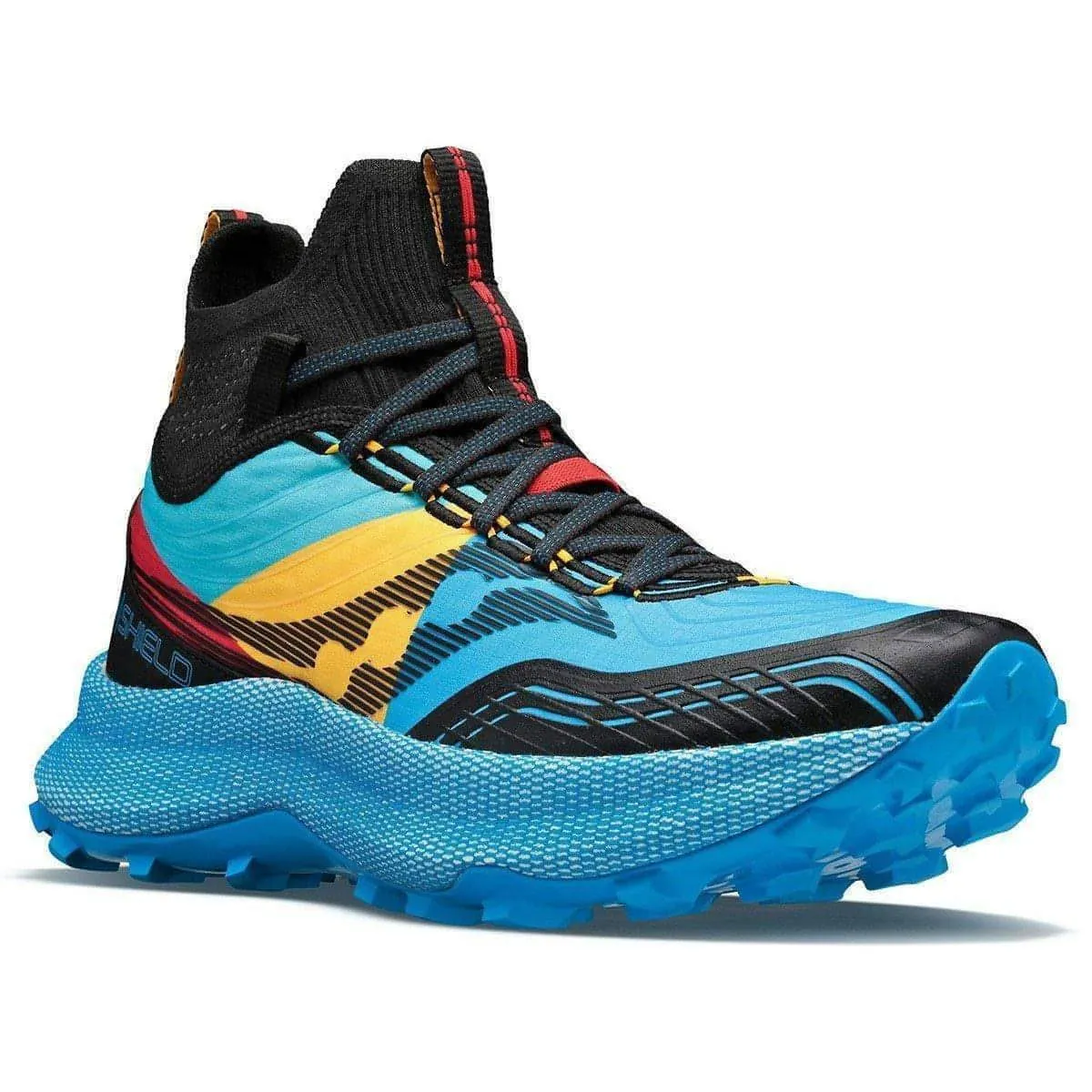 Saucony Endorphin Mid Mens Trail Running Shoes - Blue Grip Strong Lightweight Form Road Trip