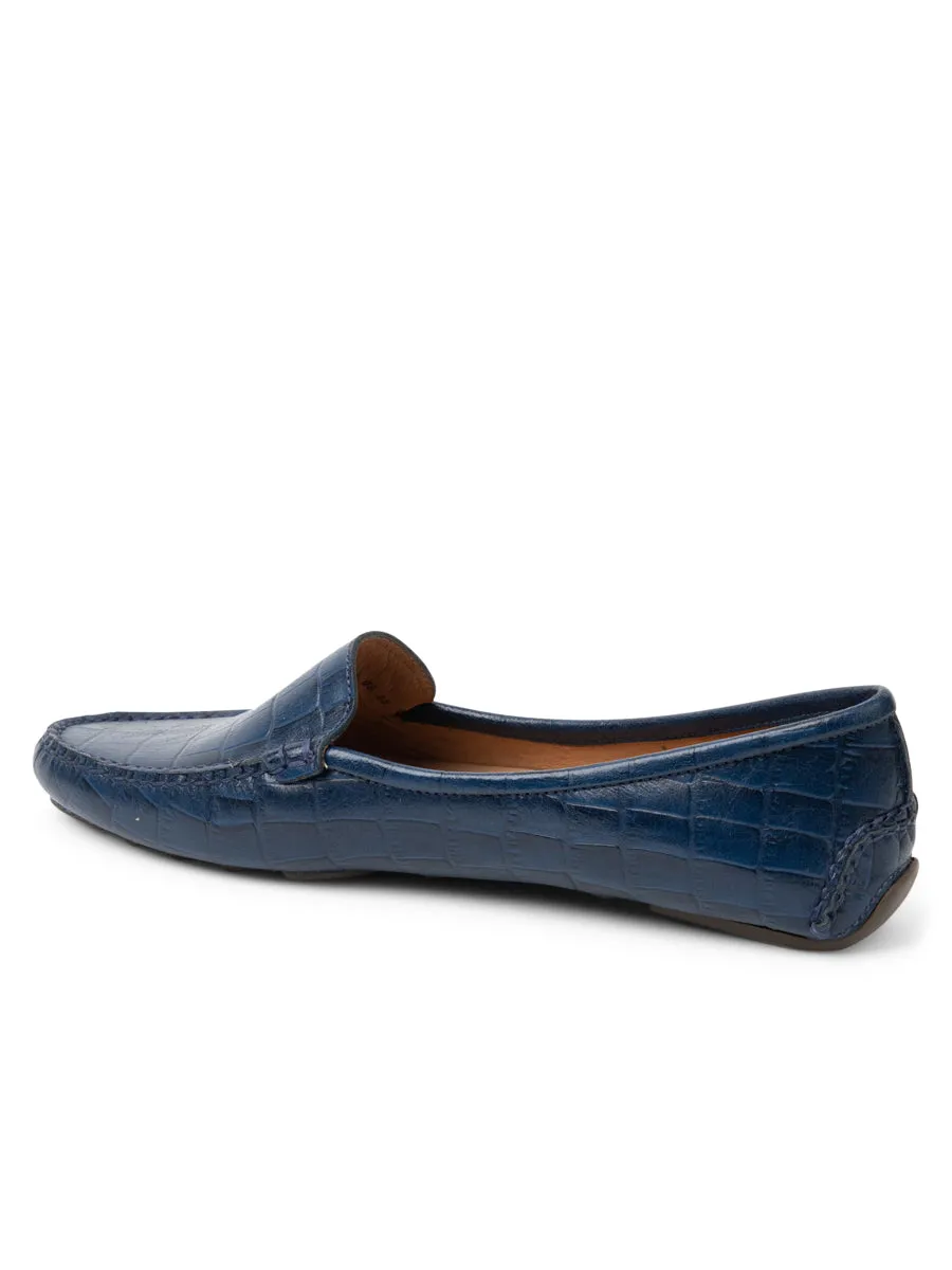 Jillian Driving Moccasin in Crocodile Comfort Platform