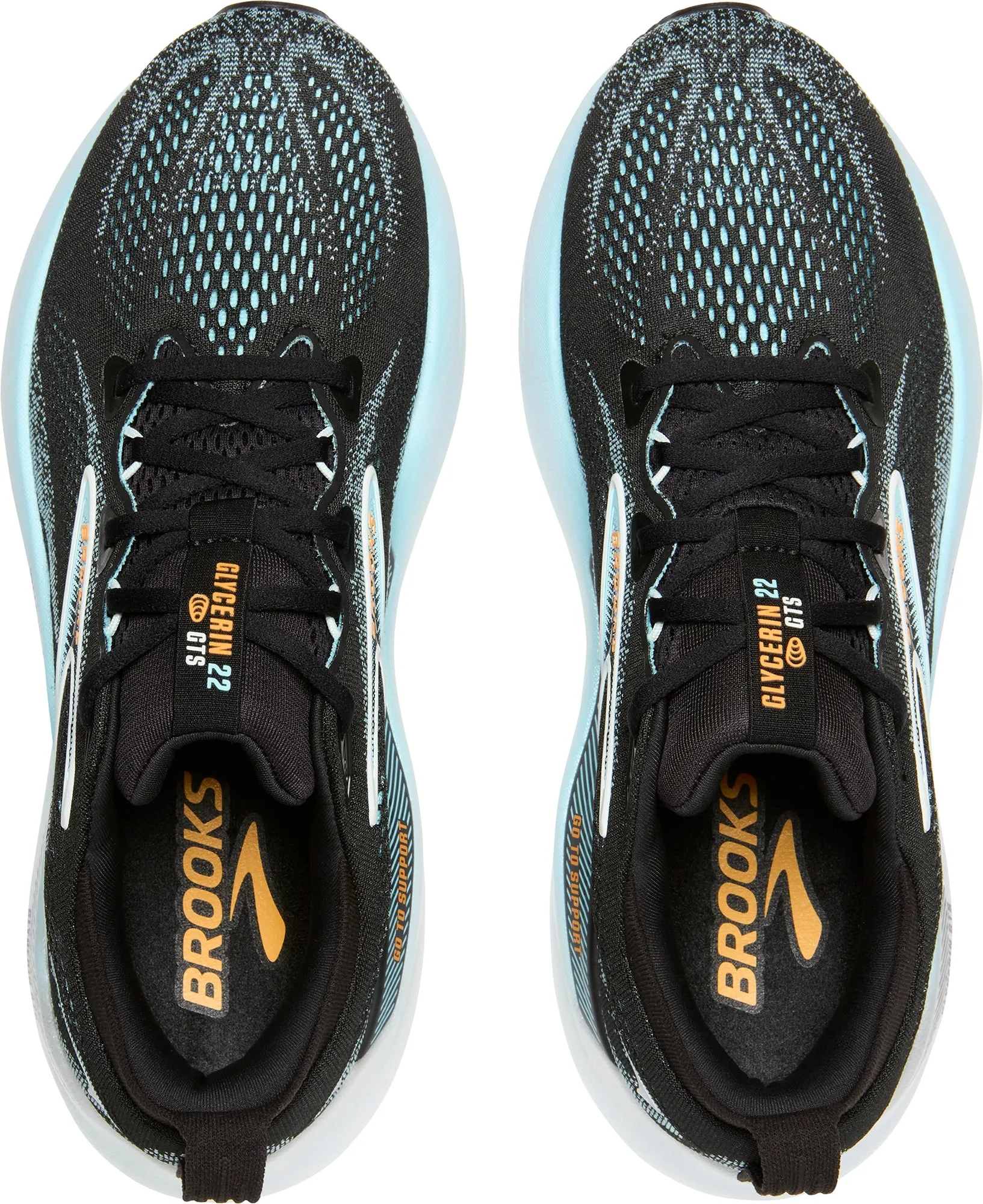 Brooks Glycerin GTS 22 Mens Running Shoes - Black Fast Run Rain Safe