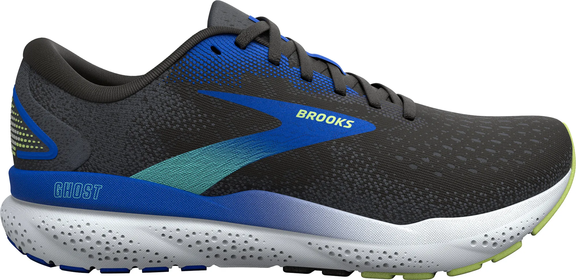 Brooks Ghost 16 Mens Running Shoes - Black Toe Protection