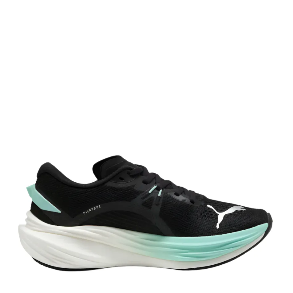 PUMA Women's Deviate NITRO 3 Running Shoes in PUMA Black/Mint Melt AW25 Variable Pace