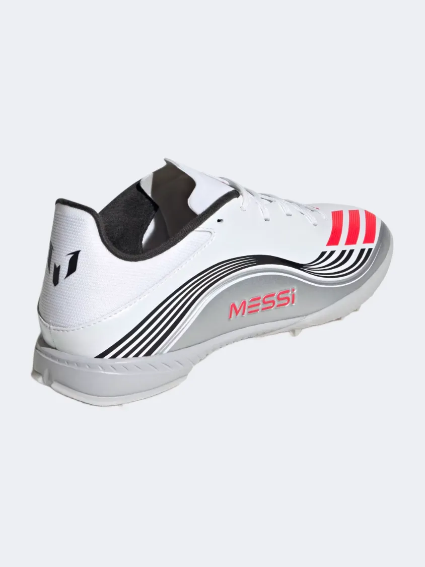 All Game Comfort Adidas F50 Messi League Turf Men Football Shoes White/Red/Silver