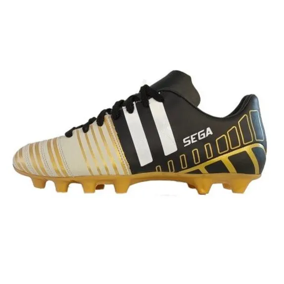 Sega Super Leather Football Shoes (Black/Yellow) Performance Ready