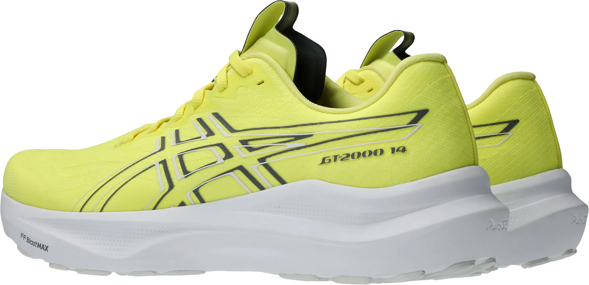 Asics GT 2000 14 Mens Running Shoes - Yellow Club Edge Night Glow