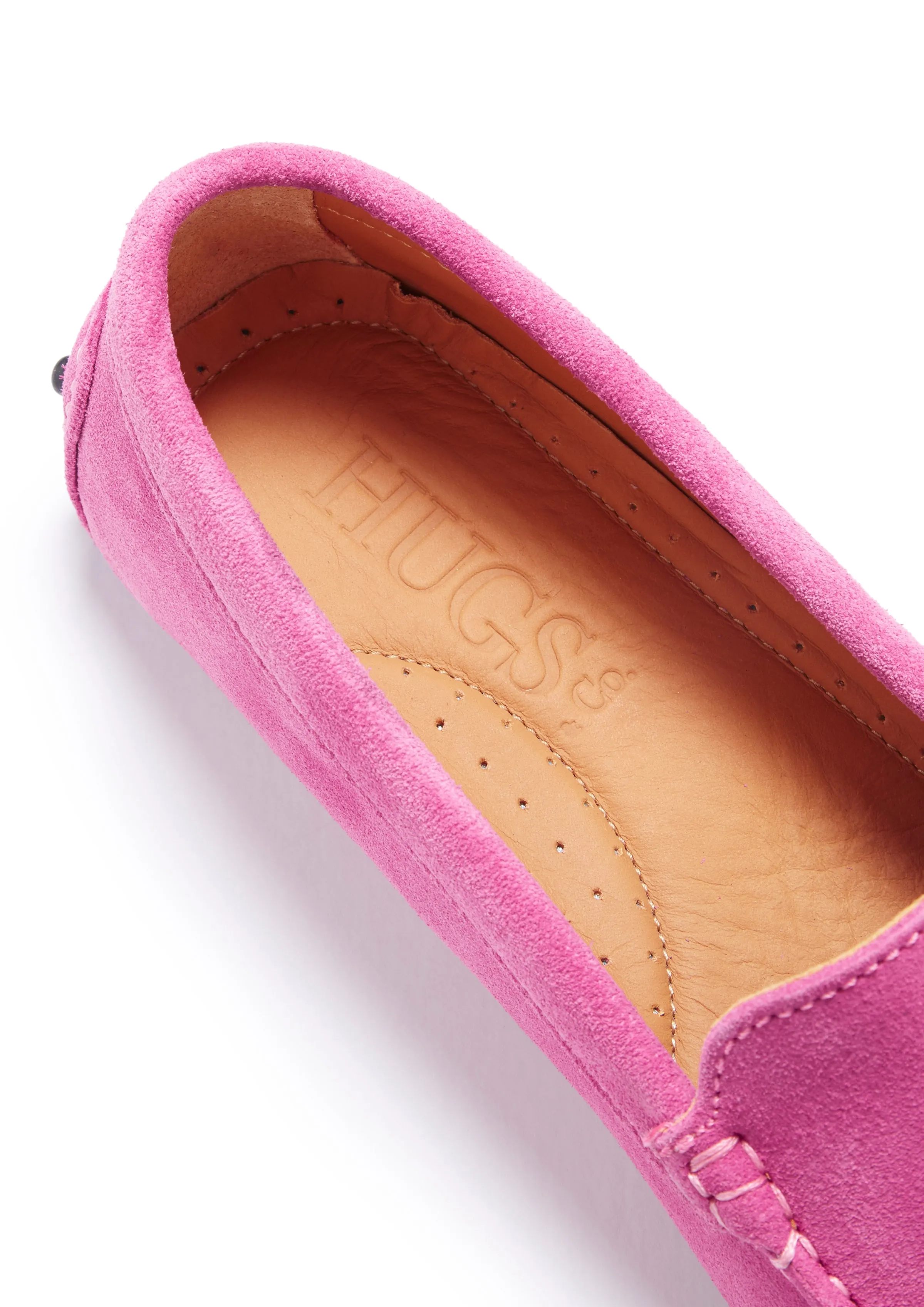 Practical Step Breathable Fit Women's Tasselled Driving Loafers, pink suede