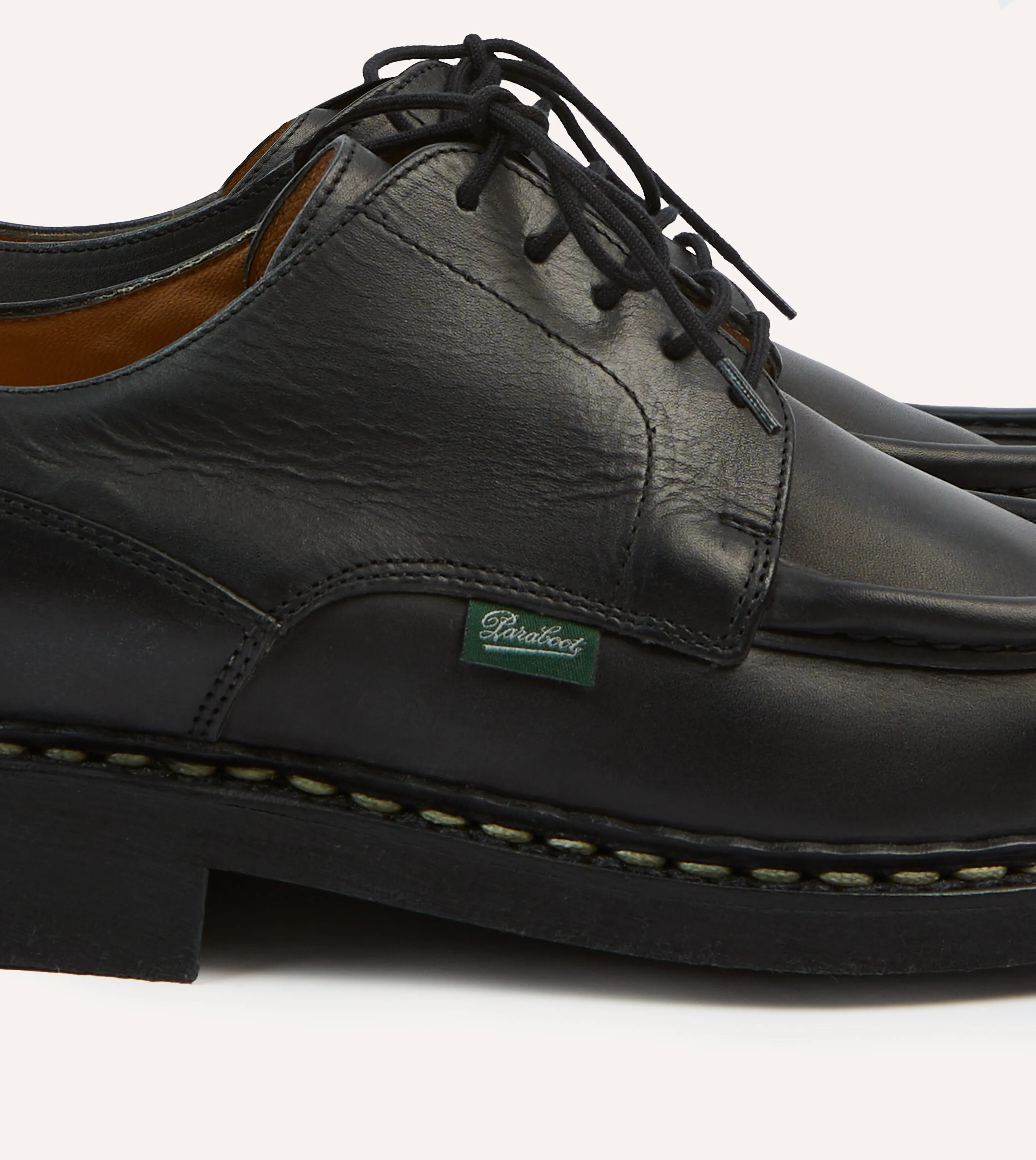 Paraboot Villandry Noir Calf Leather Derby Shoe Quick Flow