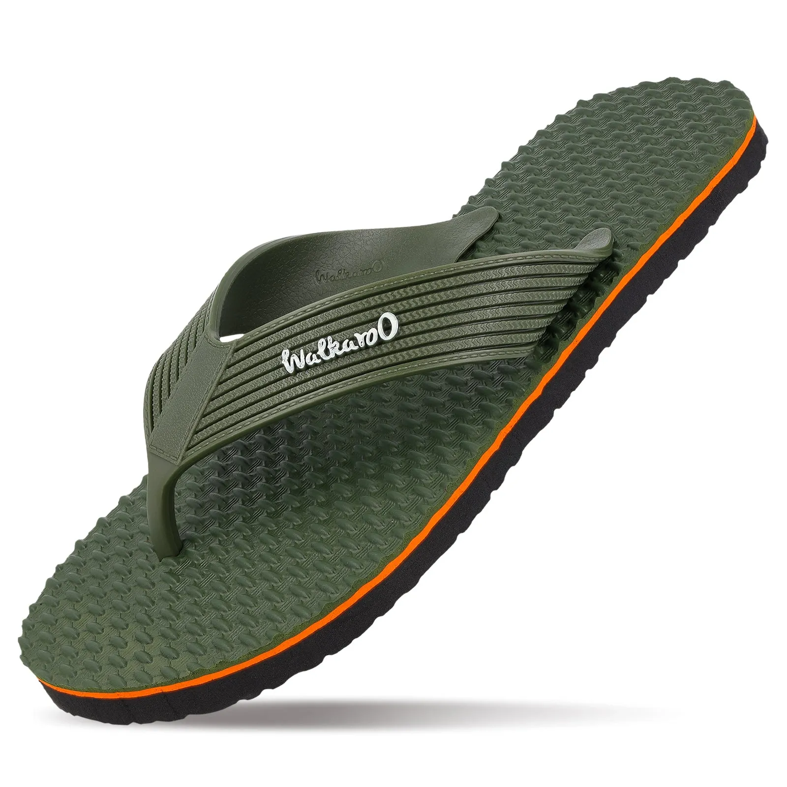Men's Hawai Slippers - HG193 Olive Instant Step Slip Resistant