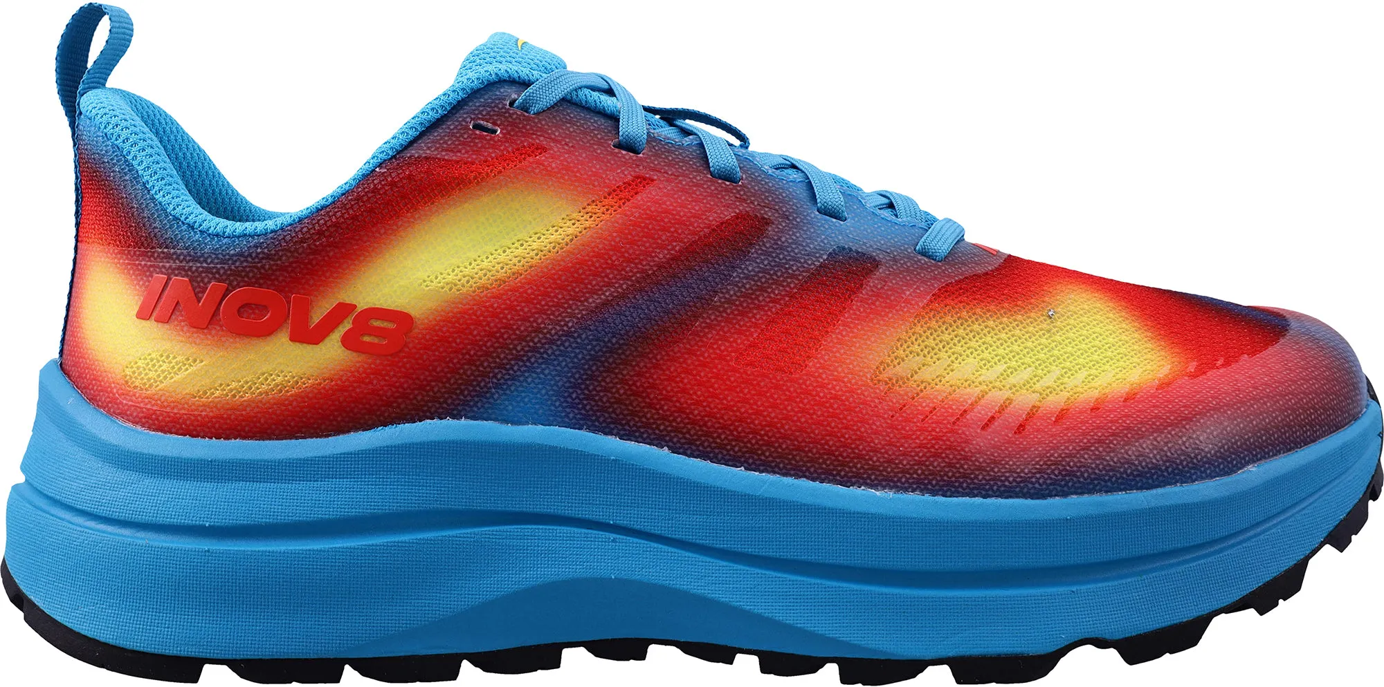 Trend Glow Snow Ride Inov8 TrailFly Max WIDE FIT Mens Trail Running Shoes - Blue