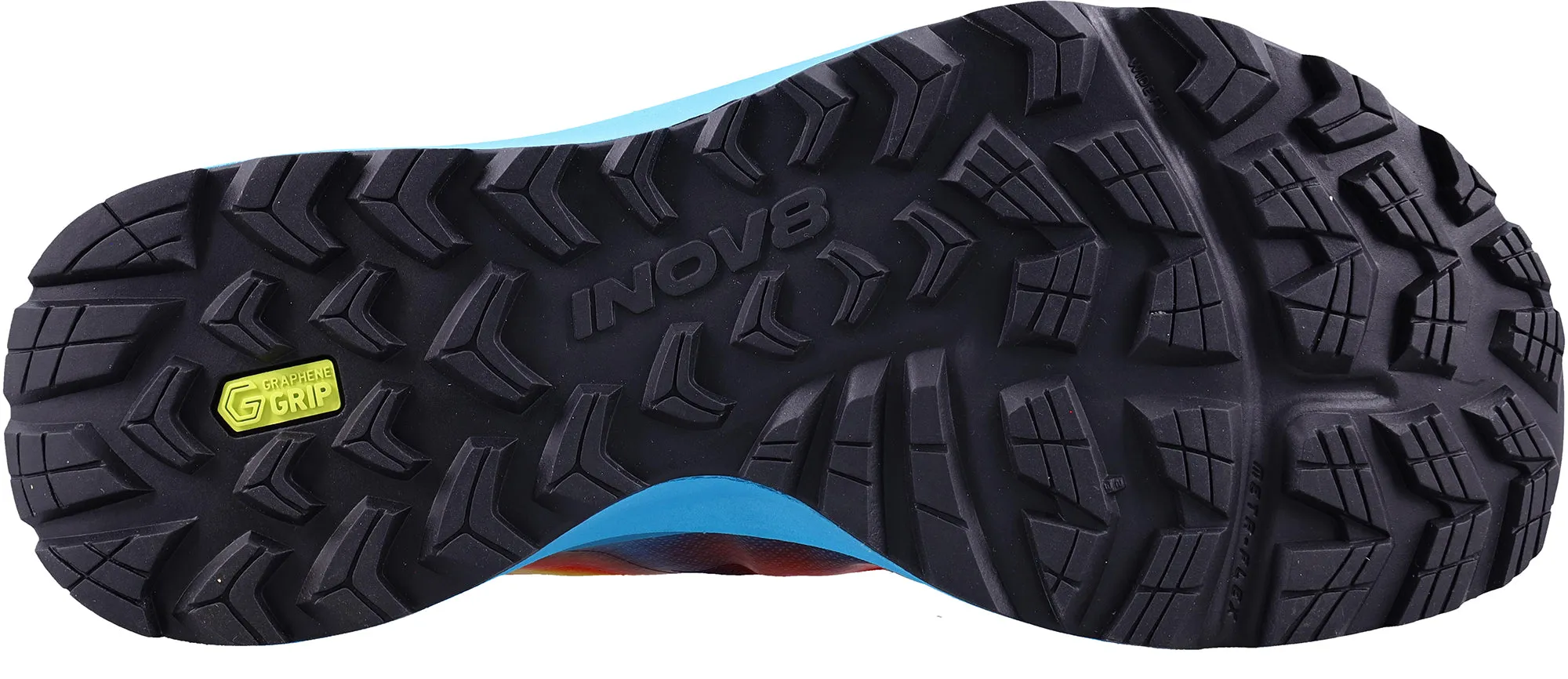 Leg Slim Inov8 TrailFly Max WIDE FIT Mens Trail Running Shoes - Blue