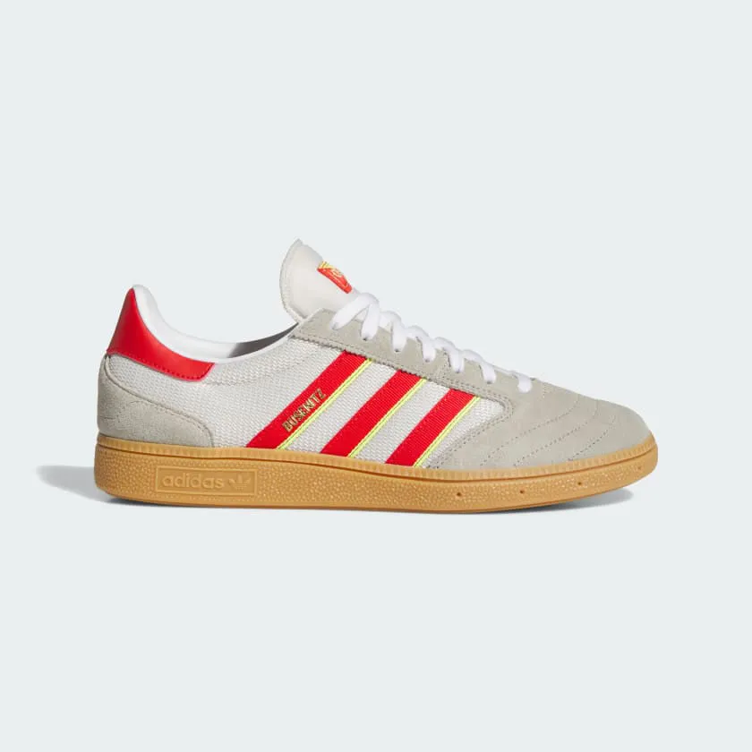 hypoallergenic Relaxed Style Adidas Busenitz Vintage Skate Shoes Feather Grey / Red / Orbit Grey