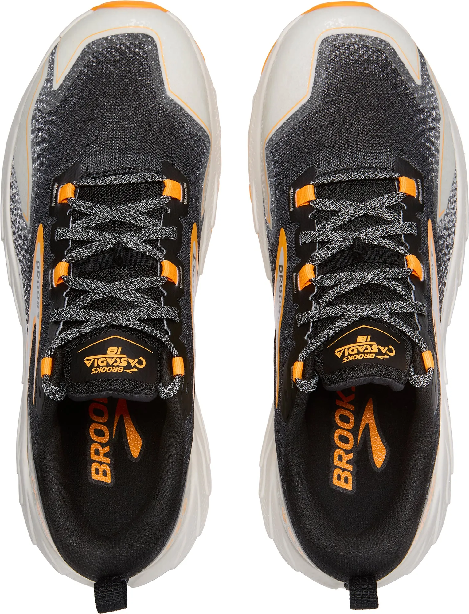 slow walk synthetic leather Brooks Cascadia 18 Mens Trail Running Shoes - Black
