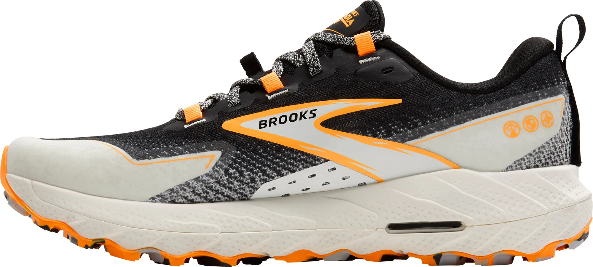 Shine Bright Brooks Cascadia 18 Mens Trail Running Shoes - Black