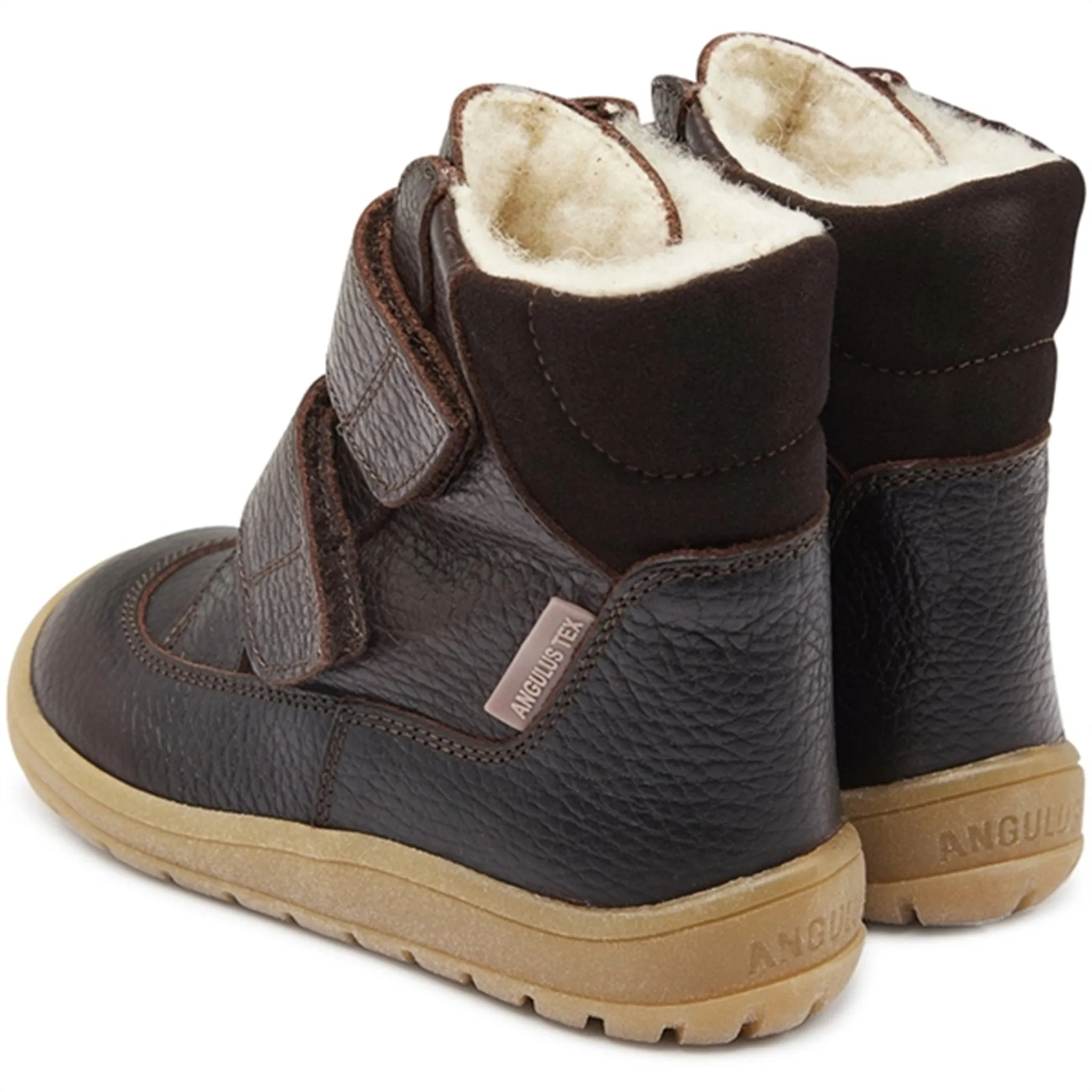 Snow Terrain Grip Storm Ready Angulus Tex-Boots With Velcro Dark Brown/Dark Brown