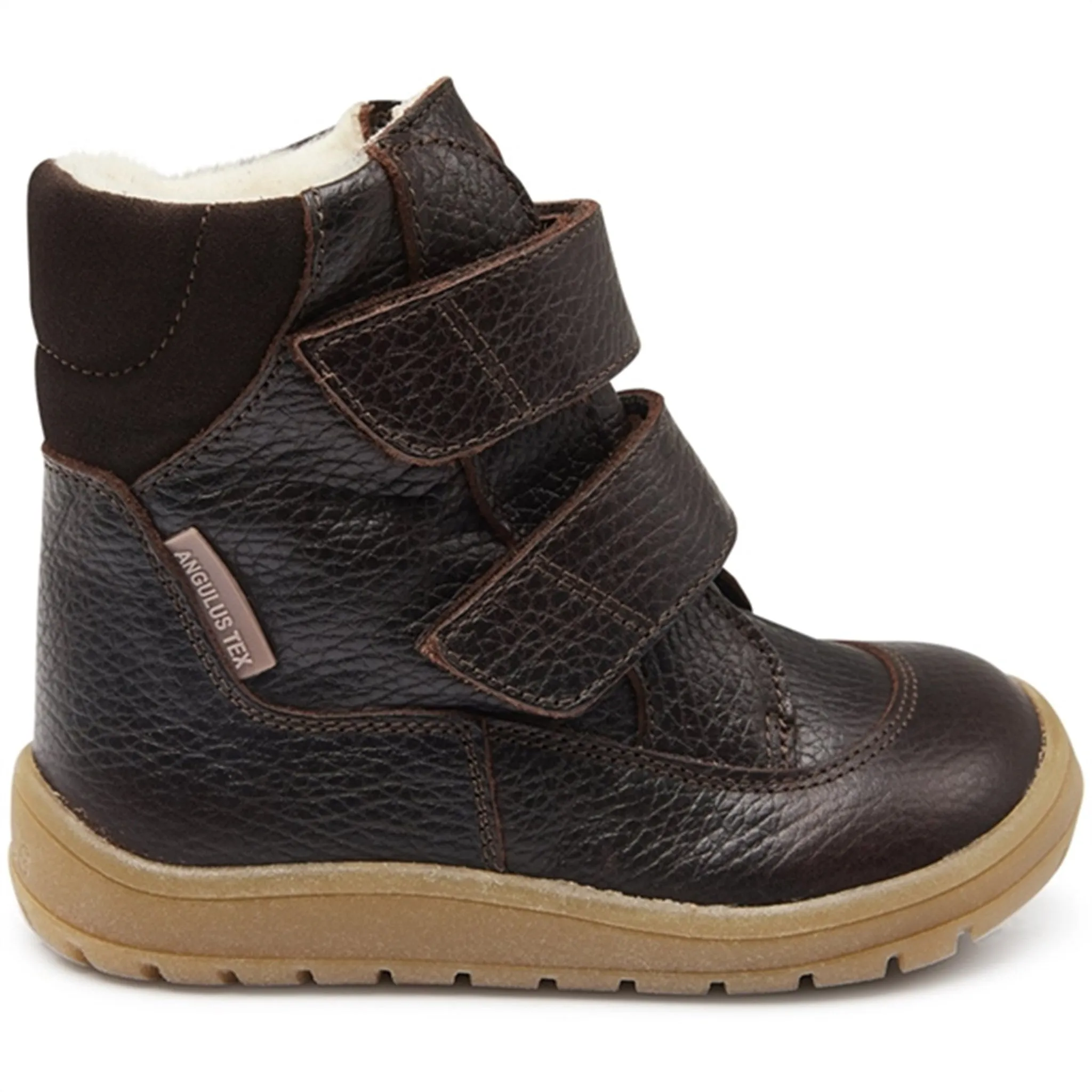 Angulus Tex-Boots With Velcro Dark Brown/Dark Brown Snow Hiking Gear Frostproof Gear