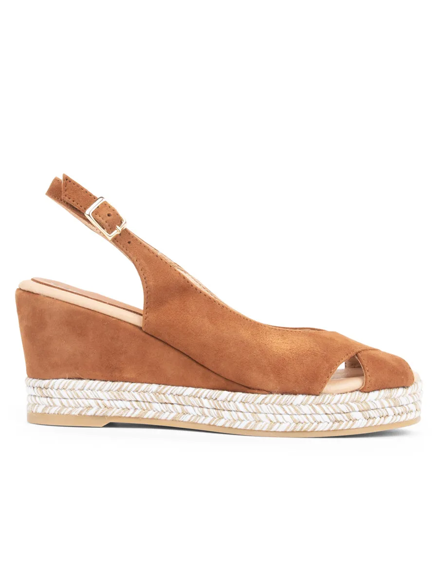 Palma Peep-Toe Criss-Cross Slingback Espadrille Relaxed Fit Mint Cool