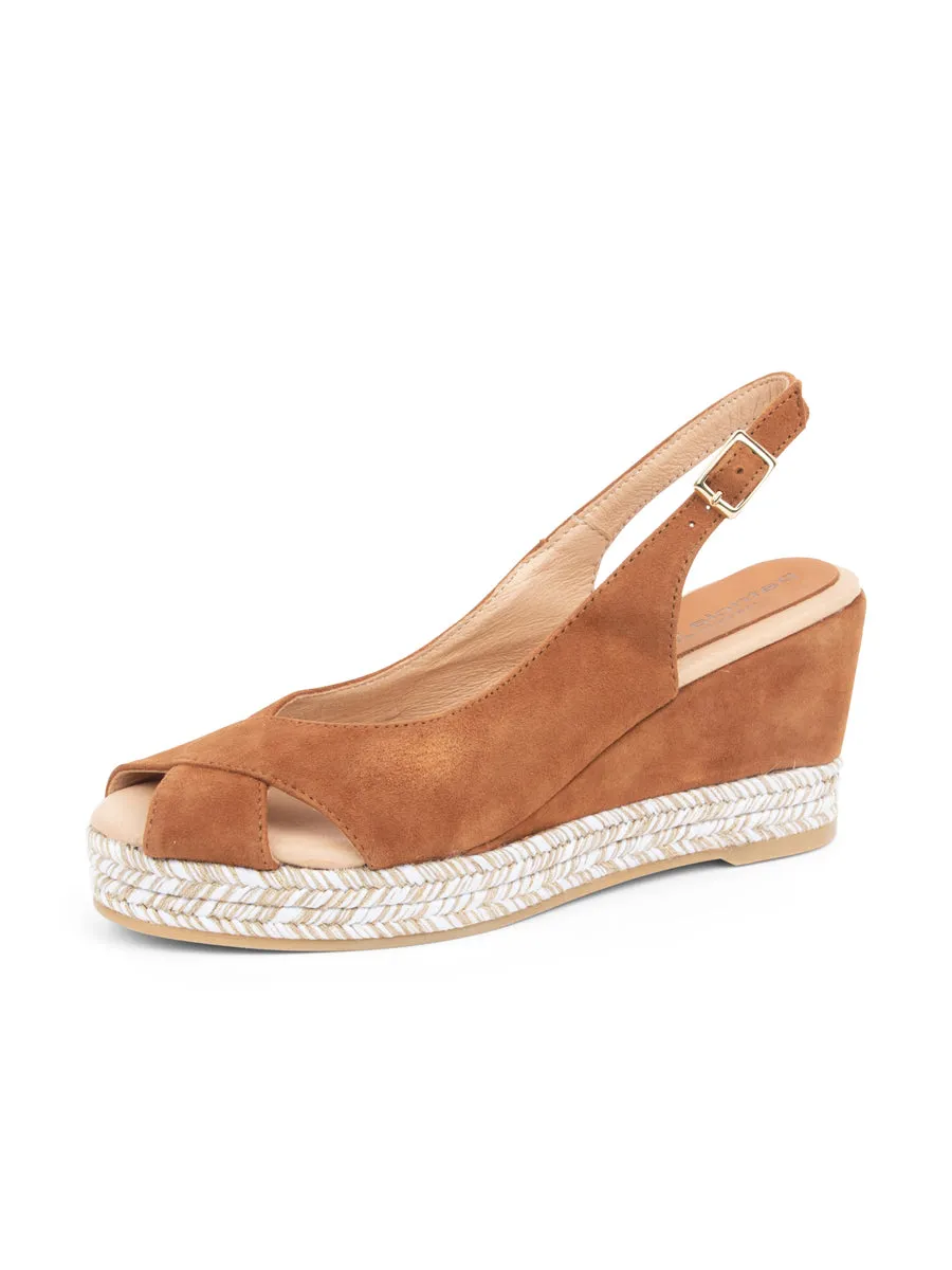 Navy Deep Urban Edge Palma Peep-Toe Criss-Cross Slingback Espadrille
