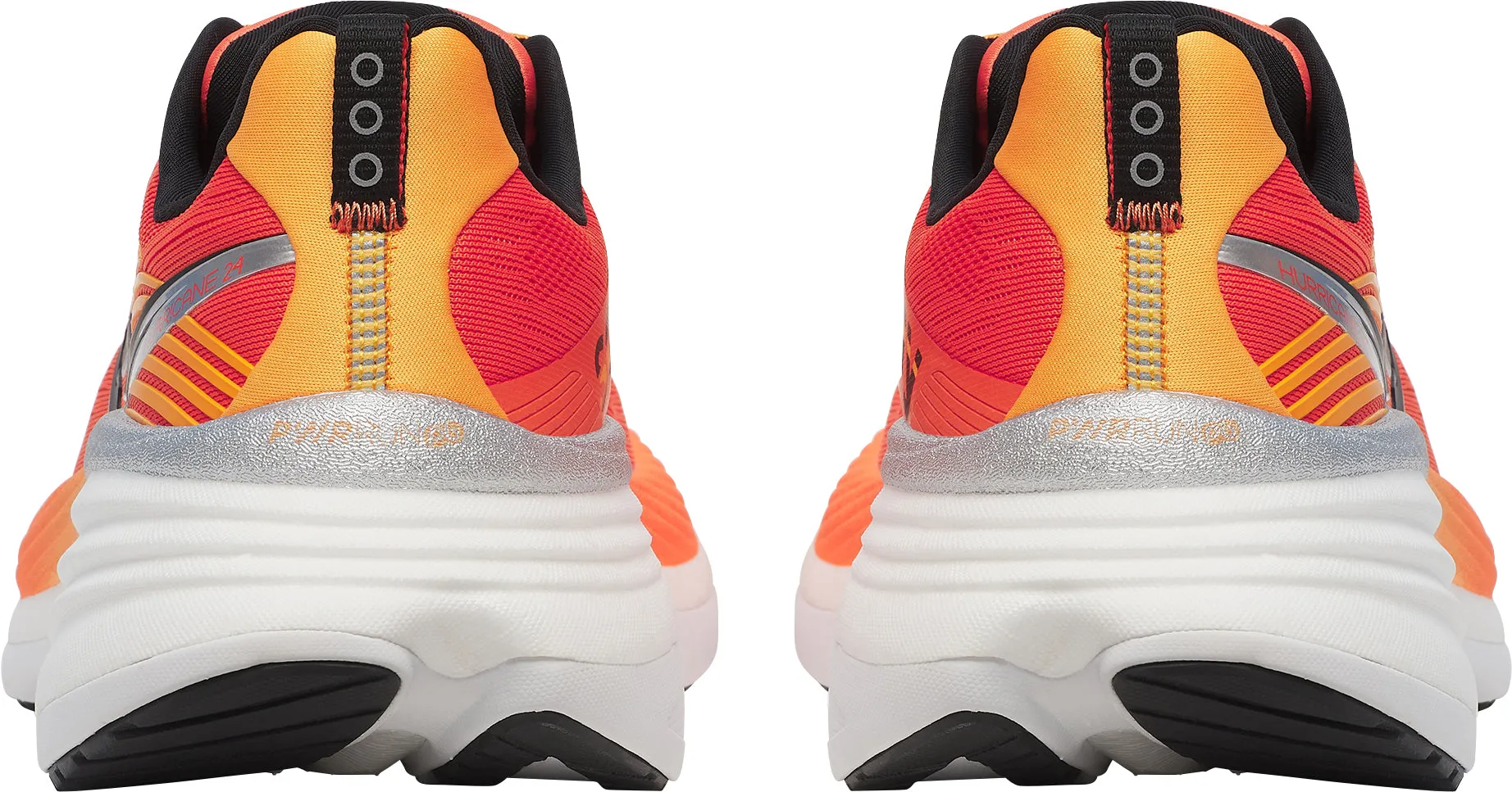 Saucony Hurricane 24 Mens Running Shoes - Orange Balance Fit Muscle Aid