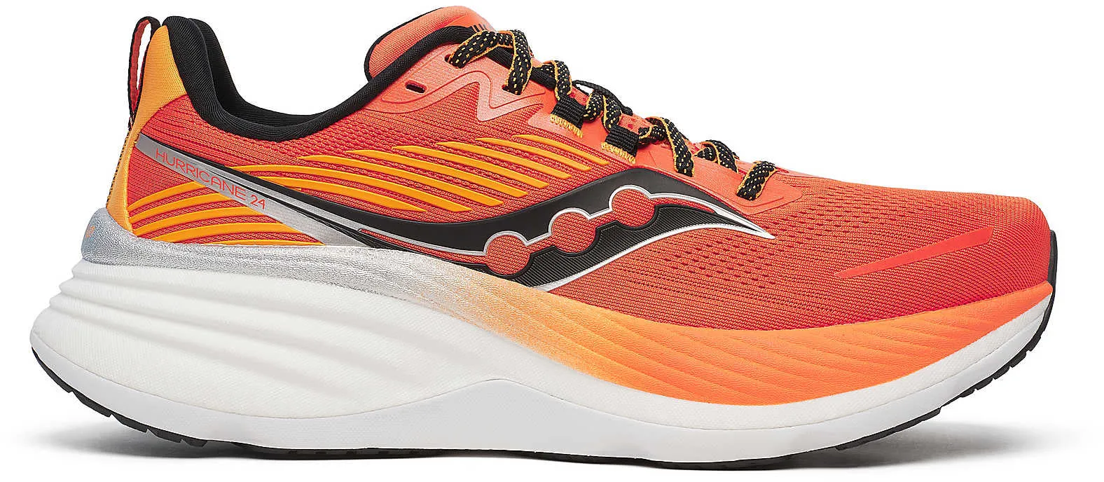 Saucony Hurricane 24 Mens Running Shoes - Orange Lace Up
